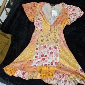 Yellow floral sundress